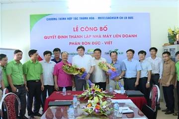 Nhà máy liên doanh phân bón Đức Việt- kết quả của chương trình hợp tác giữa tỉnh Thanh Hóa và tỉnh Mittelsachsen - Cộng hòa liên bang Đức